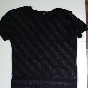 AGB black & silver top with banded bottom XL